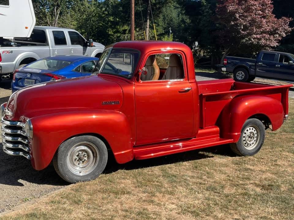 Restored lifted classic pickup truck