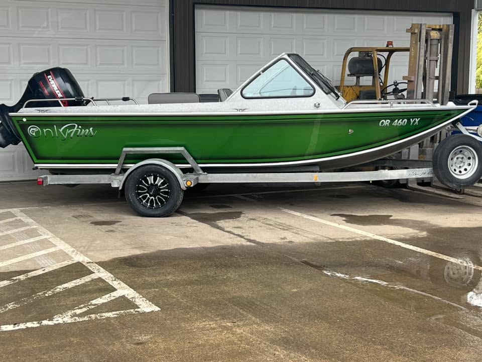 Boat with a custom paint job