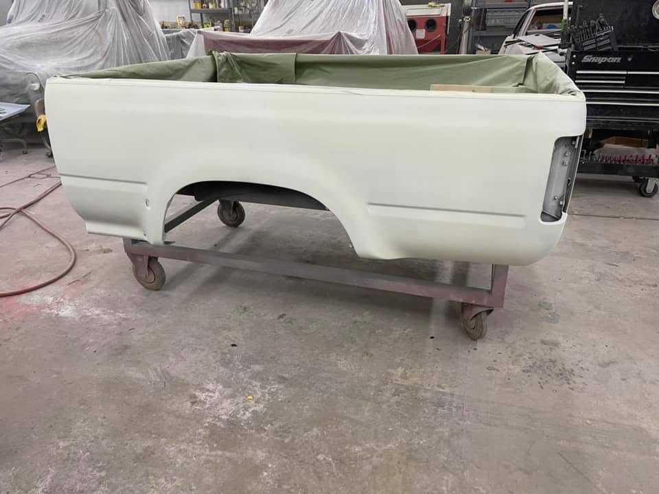 Panel in primer and prep — before