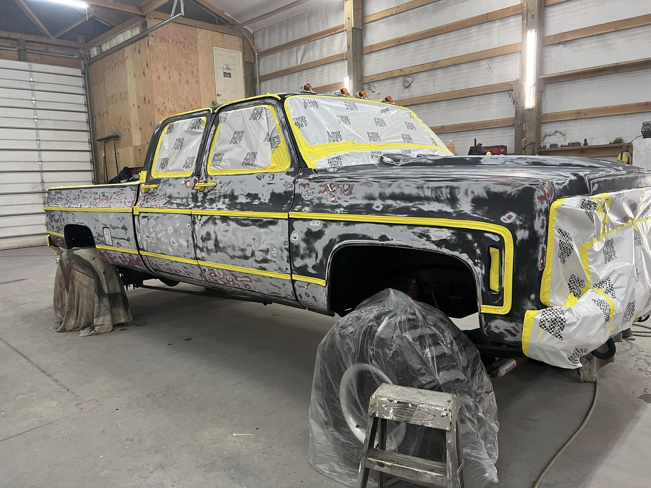 Truck stripped and in primer